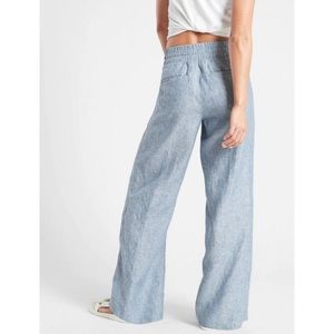 Athleta Cabo Linen Wide Leg Pant